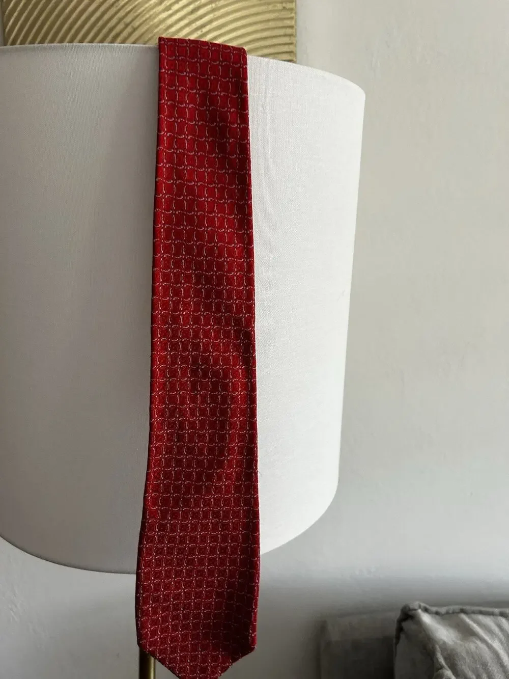 Innocenti by Tom James Silk Tie Red Blue Tall Men